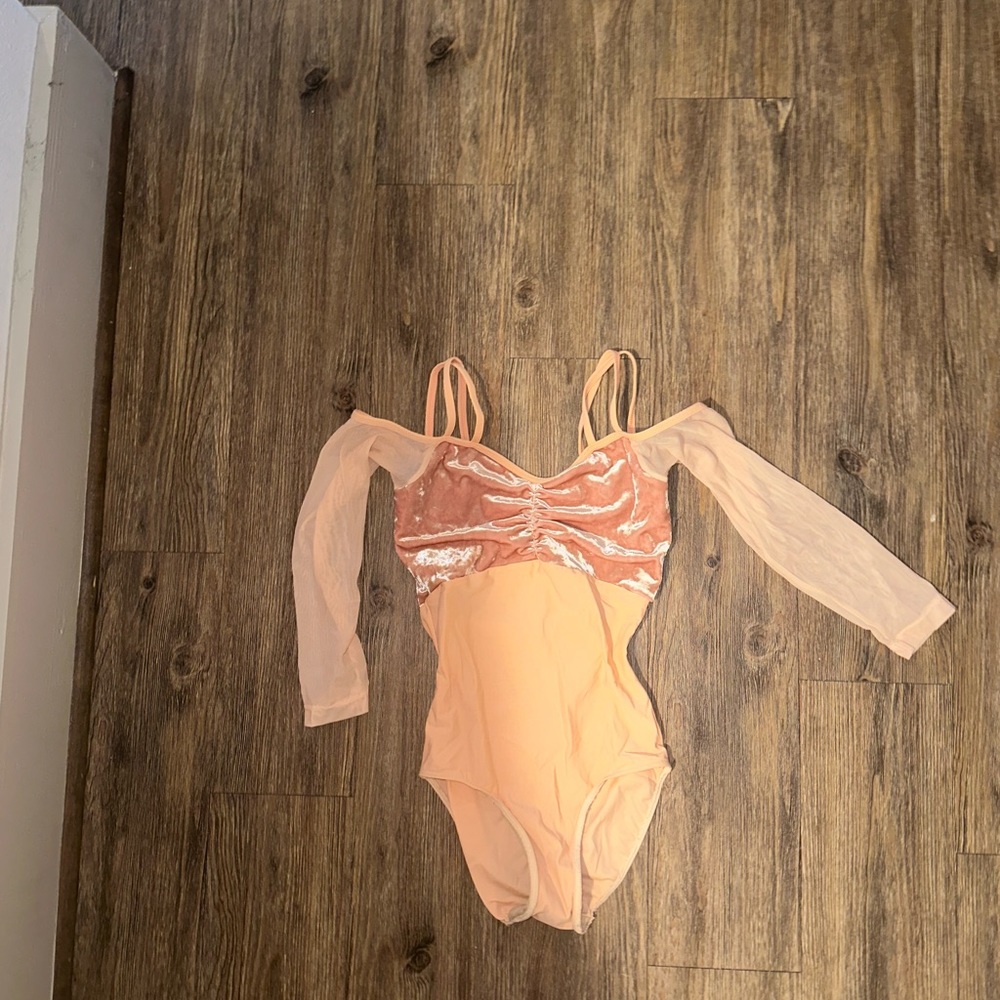 Custom peach eleve leotard
